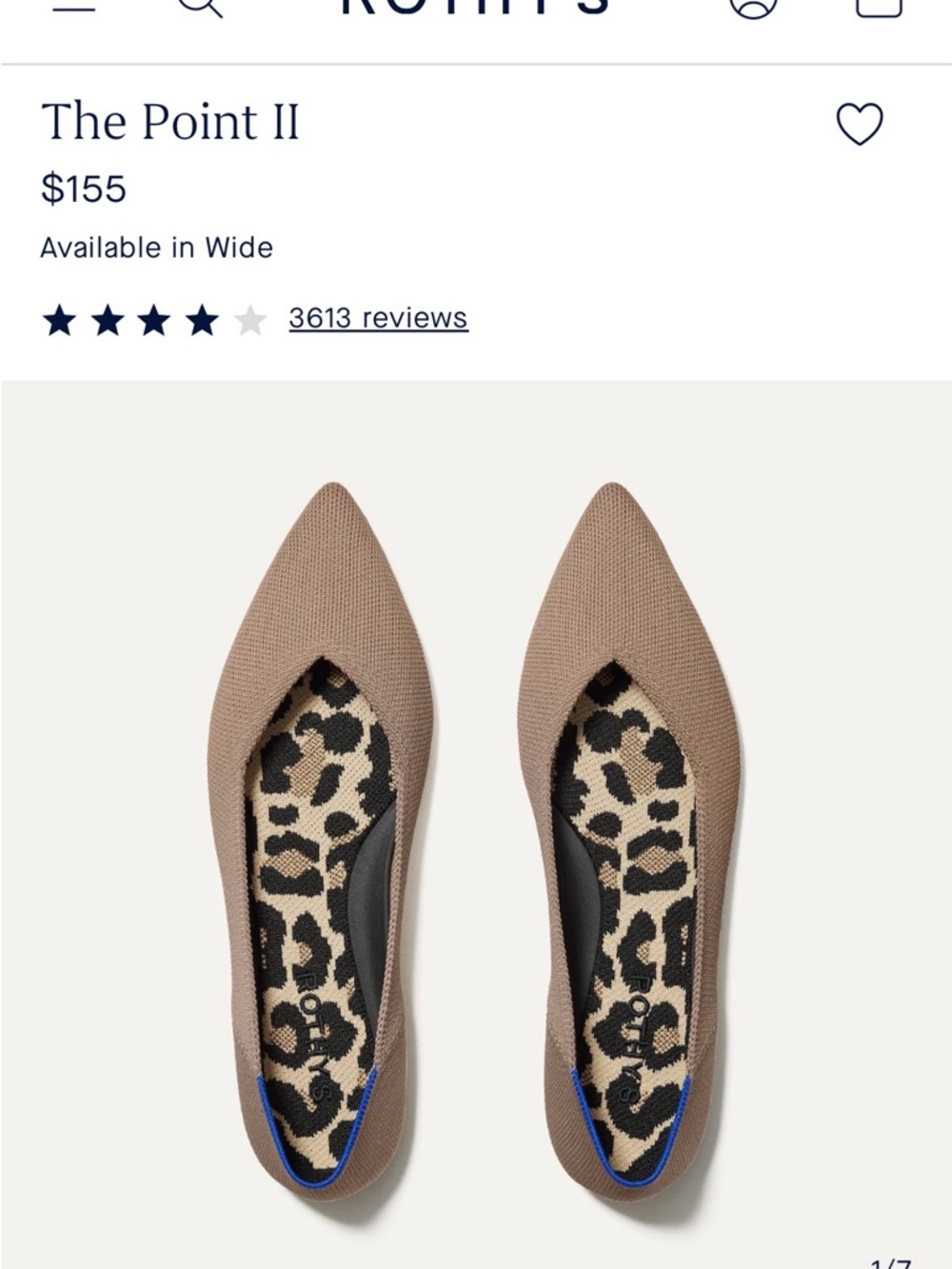 Rothy's The Point II Pointed Toe Flats in Taupe